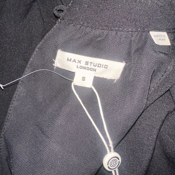 NEW MAX STUDIO Womens Black Halter Sleeveless V Neck Tunic Jumpsuit Sz Small NWT - Picture 12 of 12